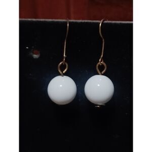 Vintage White Beaded Earrings